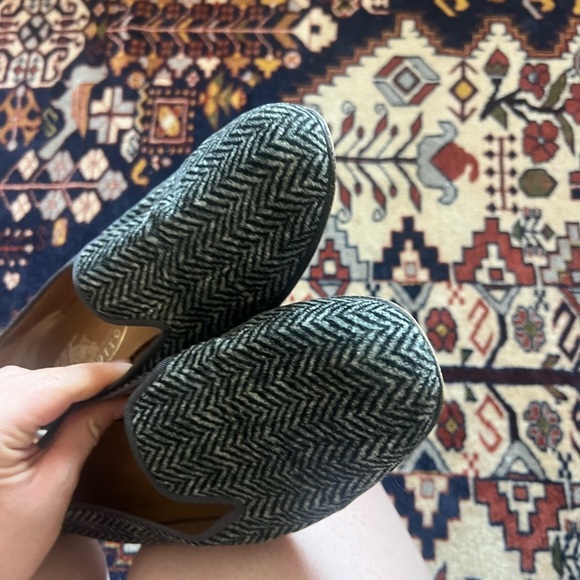 Stubbs & Wootton Chevron Black Gray Loafers, size 9.5 - Picture 5 of 6